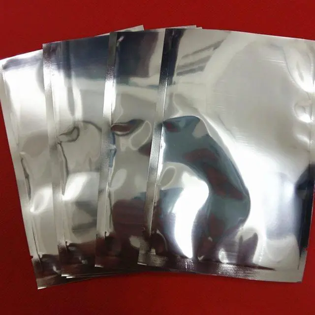 Alt view image 4 of 5 - 100 Pack Silver Foil Pouch Open Top Heat Seal Mylar Bags 3.1x4.7 inch | (Usable Size 2.8x4.3 inch) Bulk Aluminum Foil Food Storage Bags for Coffee Powder Sample Candy Packing Vacuum Seal for Travel