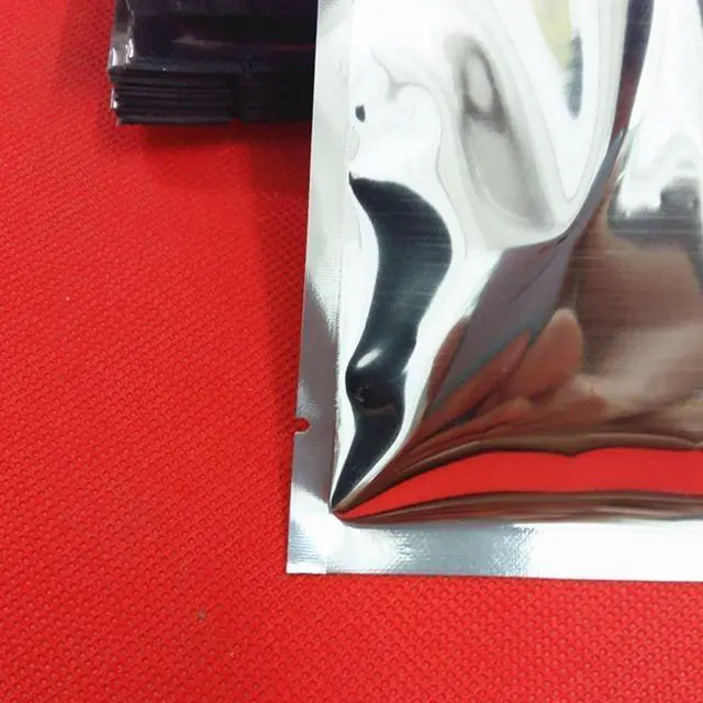 Alt view image 5 of 5 - 100 Pack Silver Foil Pouch Open Top Heat Seal Mylar Bags 3.1x4.7 inch | (Usable Size 2.8x4.3 inch) Bulk Aluminum Foil Food Storage Bags for Coffee Powder Sample Candy Packing Vacuum Seal for Travel