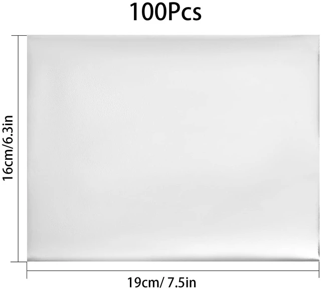 Alt view image 2 of 5 - 100Pcs Chocolate Candy Wrappers Aluminum Foil Candy Bar Wrappers with Thick Paper Backing Candy Wrapping Packing for Christmas Wedding Birthday Homemade Sweets 7.5 x 6.3 Inch(Silver)