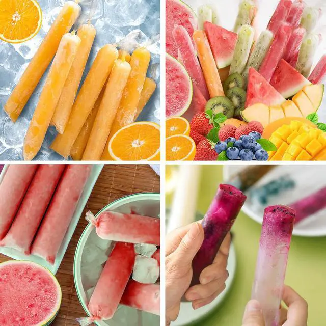 Alt view image 5 of 7 - 120Pcs Ice Pop Bags with Silicone Funnel, 3x10 Inch Disposable Ice Cream Mold Bags for Bolis, Yogurt and Homemade Popsicles