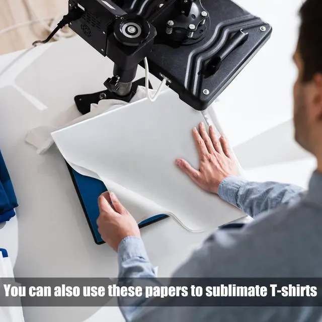 Alt view image 5 of 7 - 100 Pieces White Butcher Paper Sheets Sublimation,16 x 12 Inches | Precut Square Unwaxed Sheets for Heat Press Sublimation, Meat Wrapping, Craft Projects, Disposable Food Grade