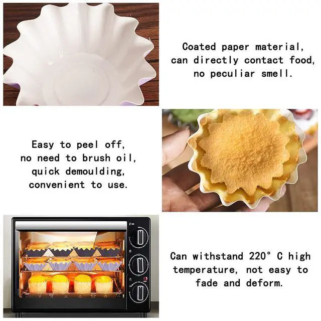 Alt view image 5 of 7 - 100 PCS Baking Cups Cupcake Liner Flared Brioche Muffin Wrappers (Brown) | Standard Greaseproof Coated Paper Cup for Wedding Birthday Holiday Party or Baby Shower
