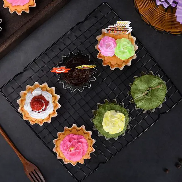 Alt view image 6 of 7 - 100 PCS Baking Cups Cupcake Liner Flared Brioche Muffin Wrappers (Brown) | Standard Greaseproof Coated Paper Cup for Wedding Birthday Holiday Party or Baby Shower