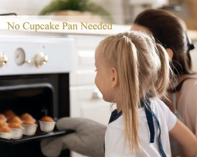 Alt view image 4 of 7 - White Cupcake Liners, 100pcs Muffin Baking Cups,Ramekin Holders, Heavy Duty Oil-proof Wrappers for Wedding,Birthday,Party,Baby Showers,Gift for Valentine's Day