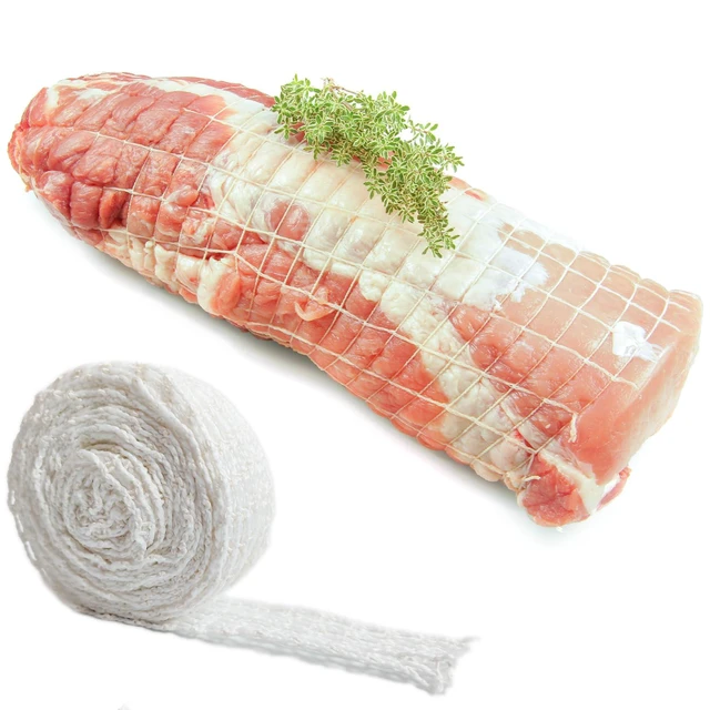 Alt view image 6 of 7 - 16.4ft Meat Netting Roll, Size 16 Ham Sock Elastic Netting | Meat Butcher Twine Net for Meat Cooking Smoking, or Drying