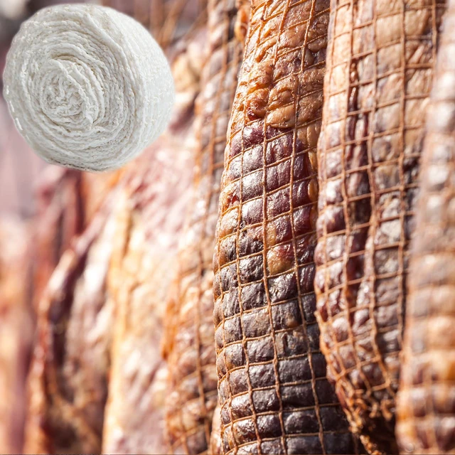 Alt view image 7 of 7 - 16.4ft Meat Netting Roll, Size 16 Ham Sock Elastic Netting | Meat Butcher Twine Net for Meat Cooking Smoking, or Drying