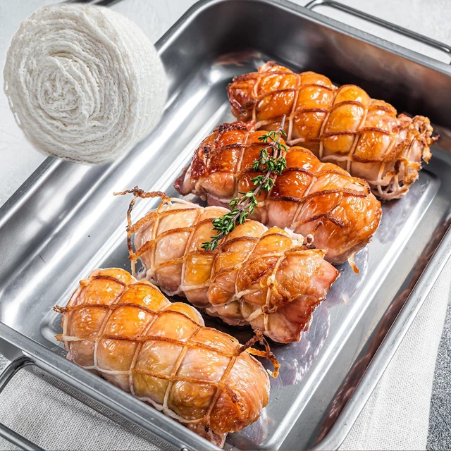 Alt view image 5 of 7 - 16.4ft Meat Netting Roll, Size 16 Ham Sock Elastic Netting | Meat Butcher Twine Net for Meat Cooking Smoking, or Drying