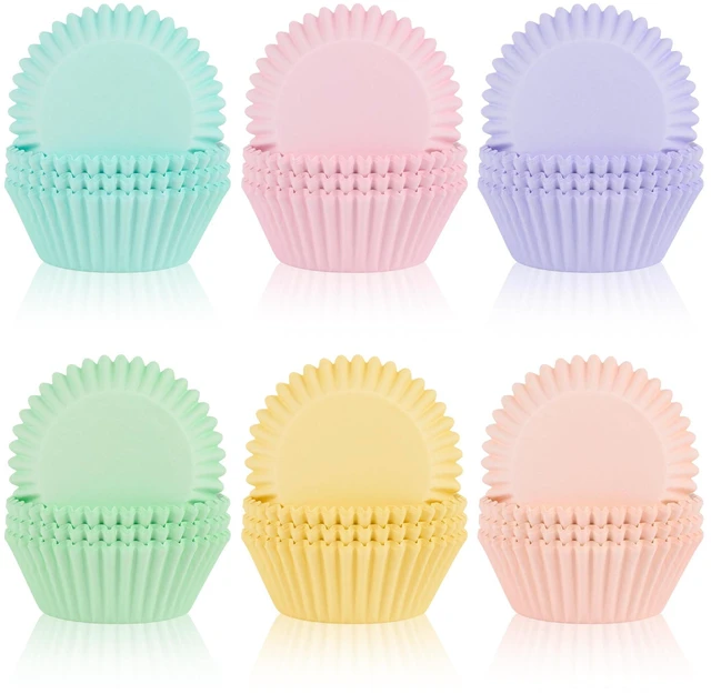 Main image of 600 Pack Pastel Cupcake Liners Colorful Cupcake Wrappers Baking Cup Standard Size Muffin Liners for Spring Easter Baby Shower Wedding Birthday Pride Party Candy Cake Decorations Supplies