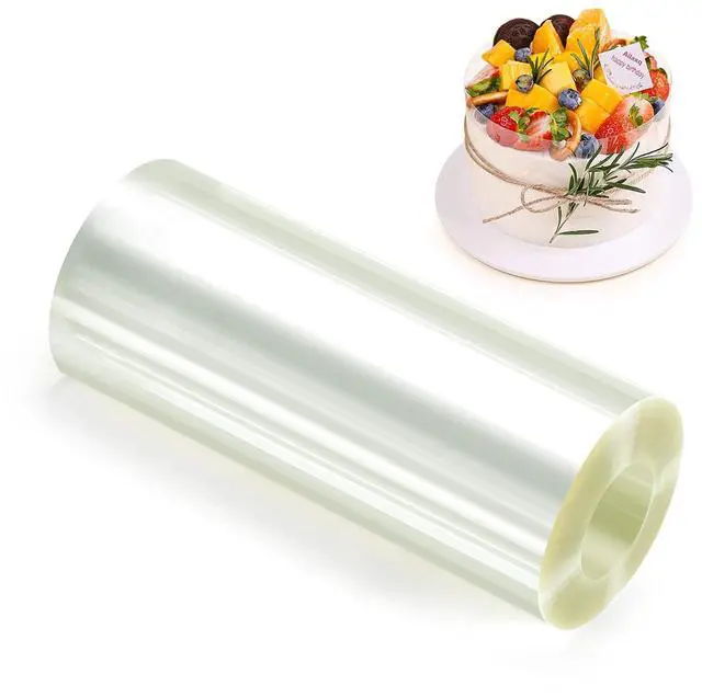 Main image of Cake Collars 4 x 600inch (5.9 mil thick) Transparent Acetate Sheets Rolls for Baking Surrounding Edge Decorating