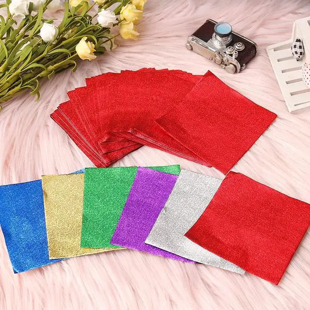Alt view image 2 of 7 - 600 Pcs Foil Candy Wrappers, 4 x 4 In, 6 Colors DIY Square Package Paper | Food-Grade Aluminum Foil, Easy To Shape, Keeps Candy Fresh, Great For Chocolate, Easter Eggs, Crafts And Candy Decorations