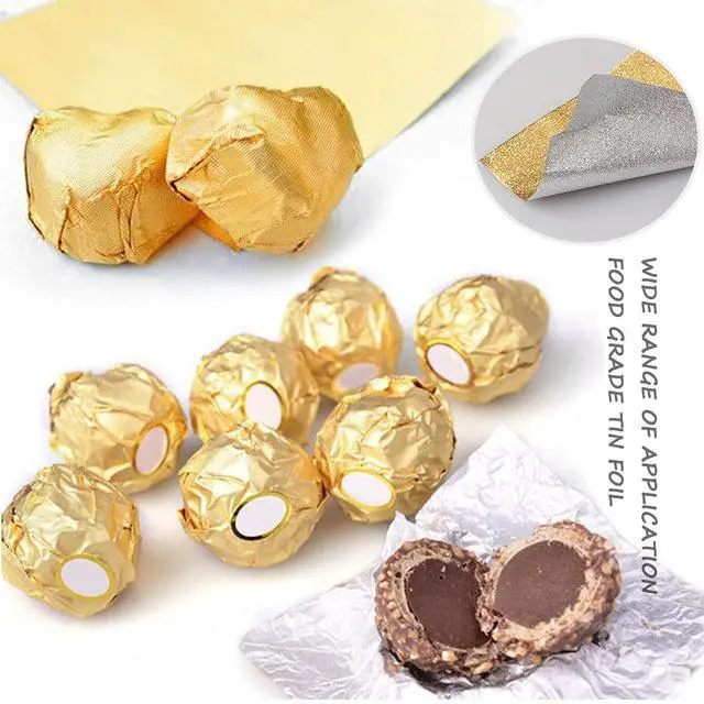 Alt view image 5 of 7 - 600 Pcs Foil Candy Wrappers, 4 x 4 In, 6 Colors DIY Square Package Paper | Food-Grade Aluminum Foil, Easy To Shape, Keeps Candy Fresh, Great For Chocolate, Easter Eggs, Crafts And Candy Decorations
