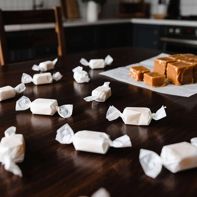Alt view image 3 of 6 - Candy Wrappers -400 Pcs 3.5 x 5 inch Caramel Wrappers - Nonstick Wax Paper for Caramels, Chocolate, Nougat and Lollipops.