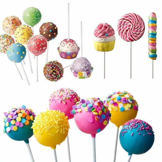 Alt view image 7 of 7 - Cake Pop Sticks and Wrappers Ties Kit, 360Pcs | 120ct 6 Inch Paper Lollipop Sticks, 120ct Cake Pop Parcel Bags, 120ct Silver Twist Ties, For Candy Making Packaging Supplies