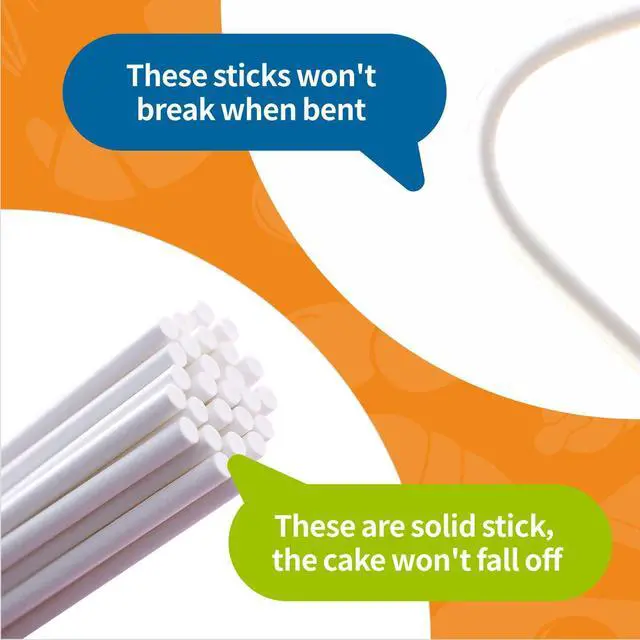 Alt view image 3 of 7 - 300Pcs 6 Inch(4MM DIA) Cake Pops Sticks,Lollipop Sticks, Cake pop Bags and Wrappers Chocolates and Cookies Set Including 100 Parcel Bags, 100 Papery Treat Stick, 100 Colorful Metallic Twist Ties