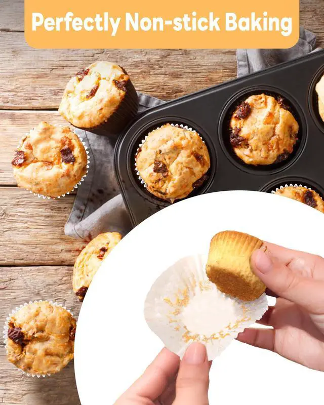Alt view image 2 of 7 - 400pcs White Cupcake Liners for Baking, Mini Muffin Liners | Greaseproof Muffin Liners,Non-Stick, Food Grade Cupcake Wrapper for for Party, Wedding, Birthday, Christmas, Valentines