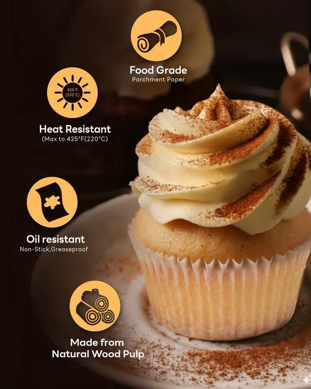 Alt view image 3 of 7 - 400pcs White Cupcake Liners for Baking, Mini Muffin Liners | Greaseproof Muffin Liners,Non-Stick, Food Grade Cupcake Wrapper for for Party, Wedding, Birthday, Christmas, Valentines
