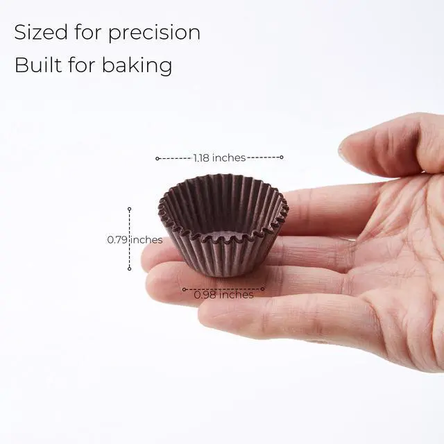 Alt view image 2 of 7 - Forminha de Brigadeiro No. 4, 1 in Brown Paper Cups, 1000 Pack | Forminhas Para Brigadeiro, Small Paper Wrappers, For Chocolate Truffles, Candy, Baking And Party Desserts