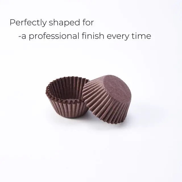 Alt view image 5 of 7 - Forminha de Brigadeiro No. 4, 1 in Brown Paper Cups, 1000 Pack | Forminhas Para Brigadeiro, Small Paper Wrappers, For Chocolate Truffles, Candy, Baking And Party Desserts