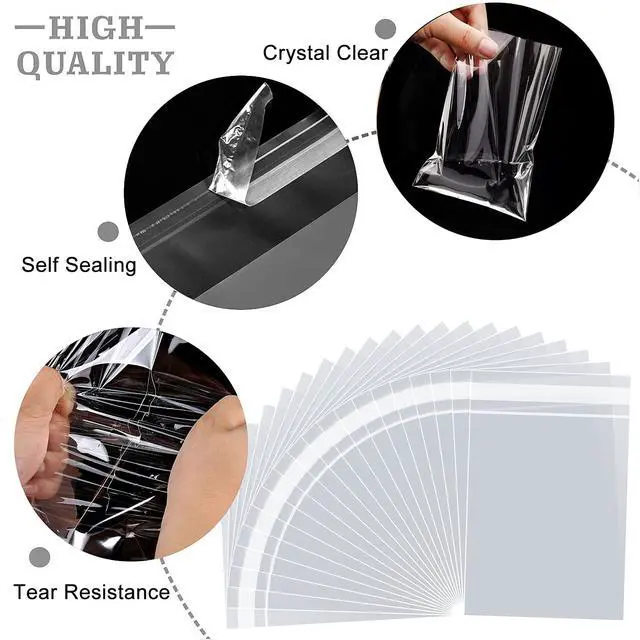 Alt view image 7 of 7 - Self Sealing Cellophane Bags 100 Pcs 4 X 5 Inch,Cookie Bags With Seal for Gift Wrapping,Packaging Candies,Dessert,Bakery, Cookies, Chocolate,Party Favo,Wedding and Holiday Packaging