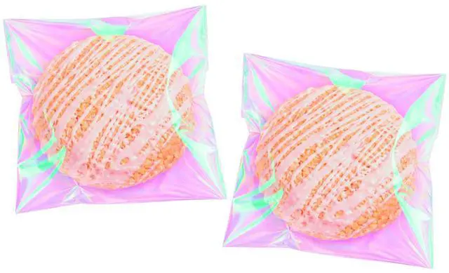 Main image of 4x4 Inch Cookie Bags with Seals, Iridescent Self Adhesive Sealing Cellophane Brownie Wrappers Bags, Holographic Individual Treat Plastic Bags for Gift, Baking, Snack Packaging (100 Pcs)
