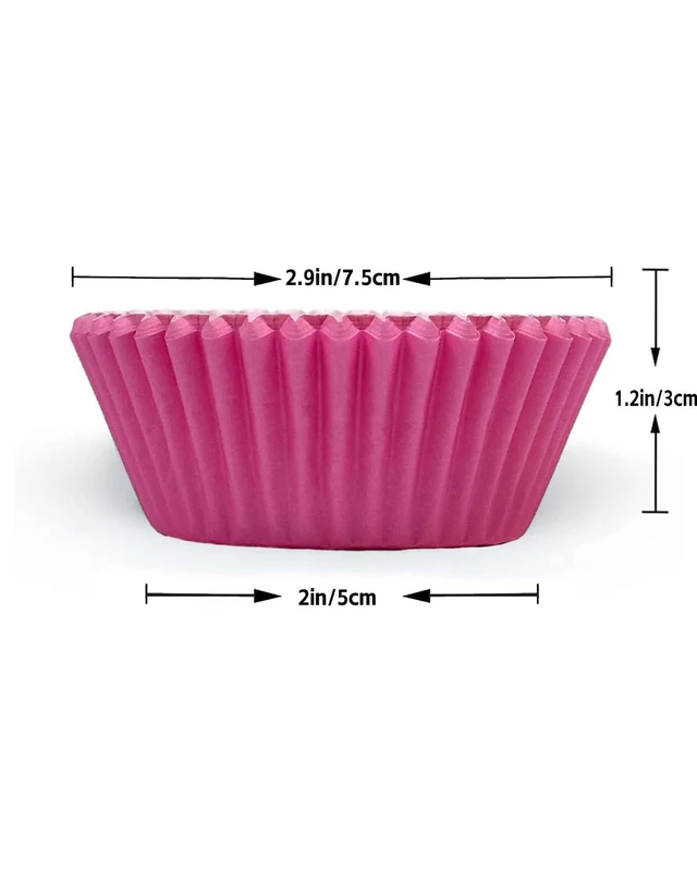 Alt view image 5 of 6 - 300 Counts Cupcake Liners Cupcake Cups Food Grade 6 Solid Pink Purple Colors Cupcake Papers Muffin Baking Cups Cupcake Wrappers (Standard Size)