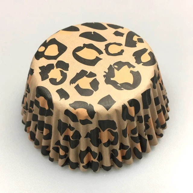 Alt view image 2 of 2 - Leopard Animal Paper Muffin Cupcake Liners Cases Baking Cups 100 pcs,Standard Size 2x1.25inch