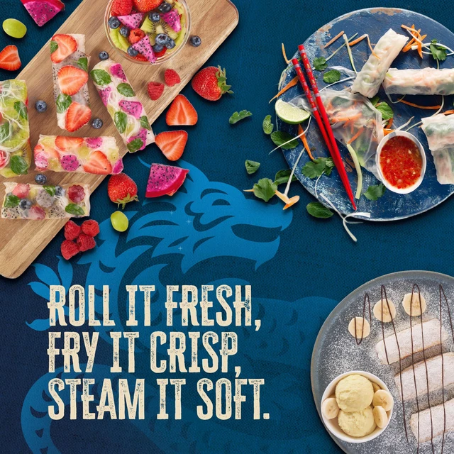 Alt view image 3 of 7 - Rice Paper Spring Roll Wrappers & Chopsticks- 4.7oz (Pack of 1) - Vietnamese Rice Paper Sheets - No Added Colors, Flavors Or Preservatives - Vegan, Gluten Free, Non-GMO - With Chopsticks