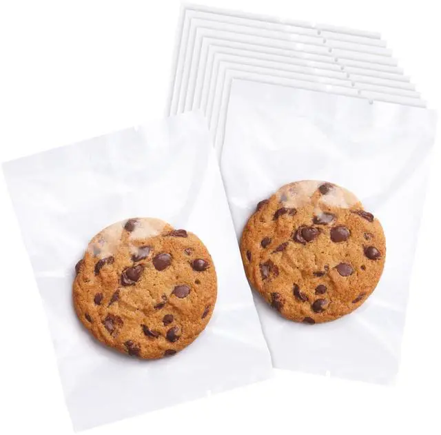 Main image of 100 Pcs 5x7 Transparent Heat Seal Bags for Cookies,Clear Cookie Bags with Seal,Small Treat Bag for Baked Goods, Brownie Packaging
