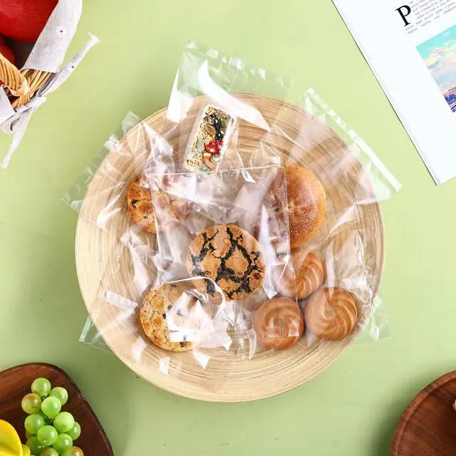 Alt view image 5 of 7 - 100 Pcs 5x7 Transparent Heat Seal Bags for Cookies,Clear Cookie Bags with Seal,Small Treat Bag for Baked Goods, Brownie Packaging