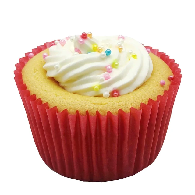 Alt view image 4 of 7 - Premium Red Greaseproof Cupcake Liners Muffin Paper Baking Cups Standard Size, 100-Count