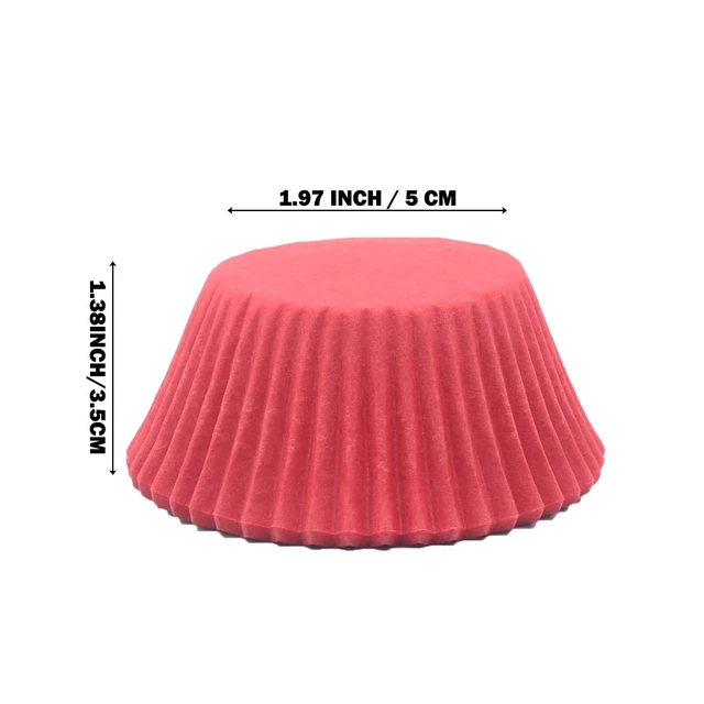 Alt view image 5 of 7 - Premium Red Greaseproof Cupcake Liners Muffin Paper Baking Cups Standard Size, 100-Count