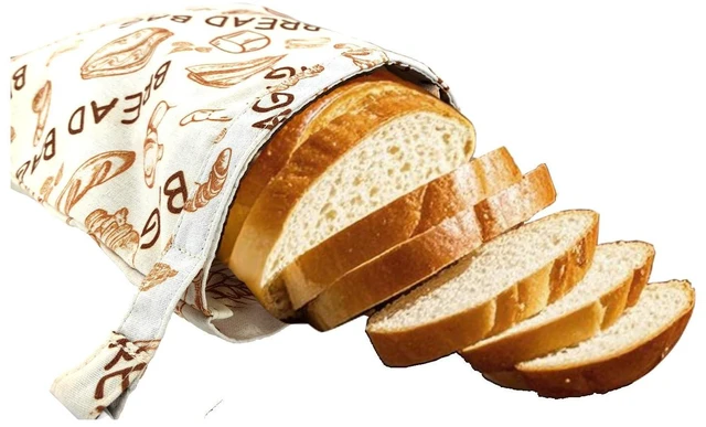 Main image of Reusable Beeswax Food Wraps Bread Bags for Homemade Bread Loaf, Food Storage Containers, Organic Cotton XL Sourdough Beeswax Bread Bag Supplies Sandwich Wrapper, Sustainable, Fresh Keeping