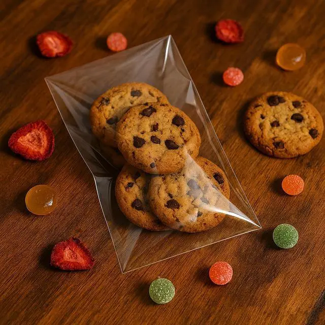 Alt view image 4 of 7 - 5x10In Cookie Bags Clear Self Sealing Cellophane Treat Bags 200Pcs | for Candy Party Favors