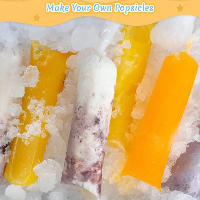 Alt view image 6 of 7 - 100 Ice Candy Plastic Bags - 4x12 Disposable Bolis Ice Pop Bags | Bolsas para bolis de hielo mexicanos, Bolsas para helados caseros, Popsicle Mold Bags for Ice Cream Smoothie, Beach Essential