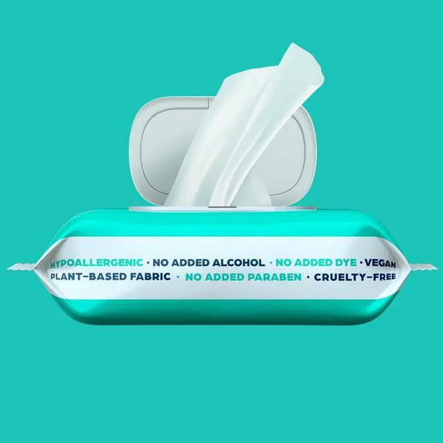 Alt view image 5 of 6 - Afterparty Love , Aloe & Vitamin E, 30 Count, 1 Pack | Plant based, vegan & pH balanced, paraben free, sulfate free, dye free, flushable & septic safe, oversized 7 x 7.75 in