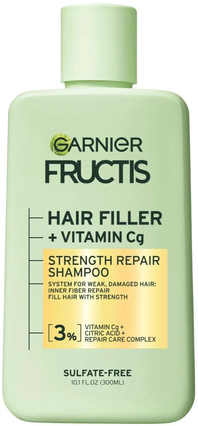 Main image of Fructis Hair Filler Strength Repair Shampoo with Vitamin Cg, Sulfate Free Shampoo for Weak, Damaged Hair, 10.1 Fl Oz, 1 Count