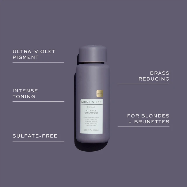 Alt view image 3 of 7 - Hair The One Purple Shampoo for Toning Blonde Hair - Neutralizes Brass + Yellow Tones, Shine Restoring - Sulfate, Silicone and Paraben Free, Color + Keratin Safe, 10 fl. oz.