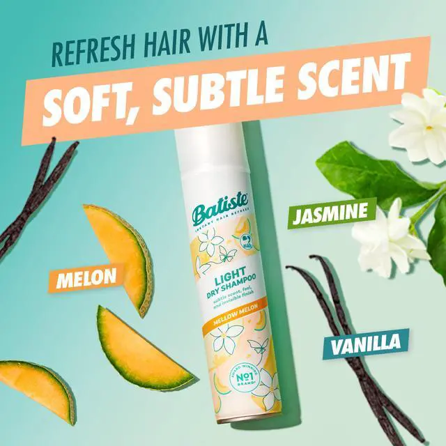 Alt view image 2 of 7 - Light Dry Shampoo, Mellow Melon Fragrance, 3.81 Oz | Subtle Melon Scent, Lightweight Formula, Invisible Finish, Gently Removes Oil and Grease Between Washes