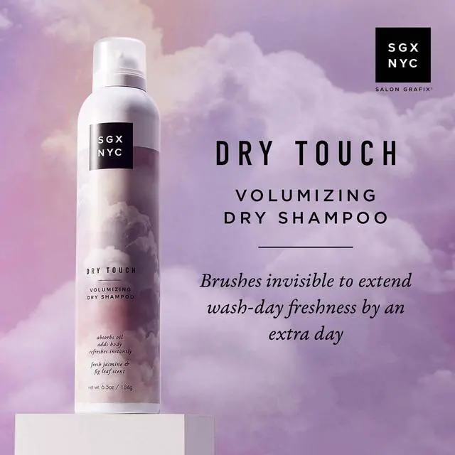 Alt view image 2 of 7 - Dry Touch Volumizing Dry Shampoo - Paraben Free, Vegan Dry Shampoo Spray Absorbs Excess Oil - Fresh and Bouncy Hair with No Residue - 6.5 oz
