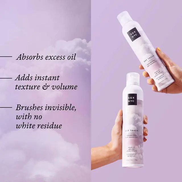 Alt view image 3 of 7 - Dry Touch Volumizing Dry Shampoo - Paraben Free, Vegan Dry Shampoo Spray Absorbs Excess Oil - Fresh and Bouncy Hair with No Residue - 6.5 oz