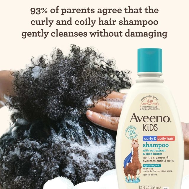 Alt view image 3 of 7 - Kids Curly & Coily Hair Shampoo, 12 fl. oz | Hydrating Shampoo for Type 3 & 4 Hair, For Sensitive Scalps, Oat Extract & Shea Butter, No Added Parabens