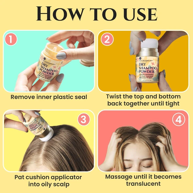 Alt view image 2 of 7 - Non-Aerosol Dry Shampoo Powder - Lavender - 0.42 oz Travel | Non-Aerosol Volumizing Powder Infused with Biotin & Korean Ginseng - Absorbs Oil & Refreshes Hair - Travel-Friendly Size