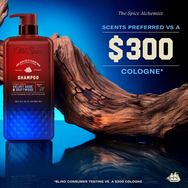 Alt view image 3 of 7 - Mens Shampoo, The Spice Alchemist Collection, 24/7 Cologne-Infused Velvet Sage & Driftwood Scent, Free of Parabens & Phthalates, 20 fl oz
