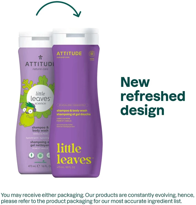 Alt view image 2 of 6 - Shampoo and Body Wash for Kids, EWG Verified Hair and Body Cleanser, Dermatologically Tested Soap, Plant and Mineral Based Bath Products, Vegan, Vanilla & Pear, 16 Fl Oz