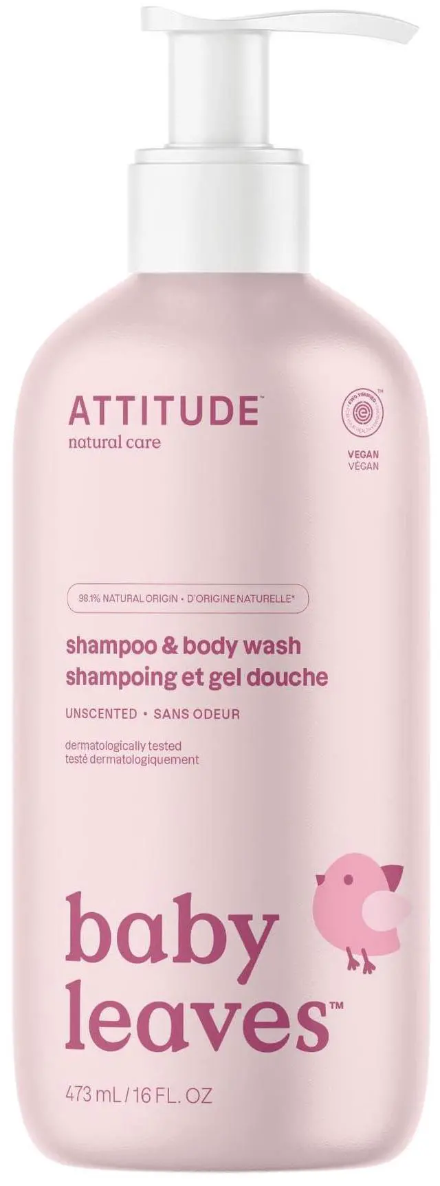 Main image of Baby 2-in-1 Shampoo & Body Wash, EWG Verified, Fragrance Free & Dermatologically Tested, Vegan, Unscented, 16 Fl Oz