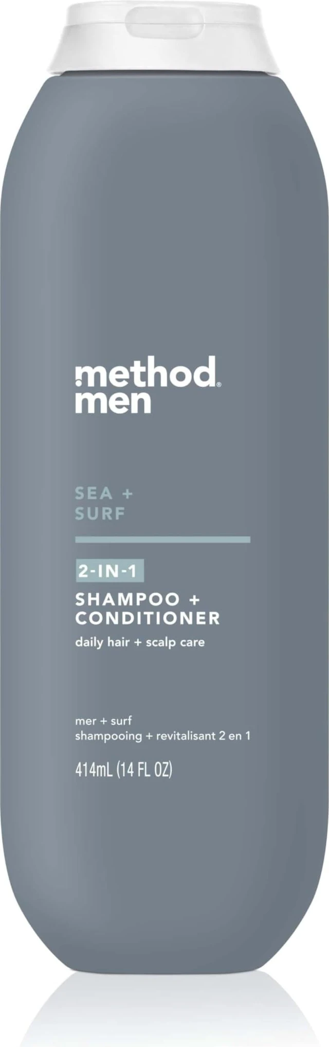 Main image of men 2-in-1 Shampoo and Conditioner, Sea + Surf, 14 fl oz | Cleans and Conditions with Argan and Jojoba Oil - Made without Parabens