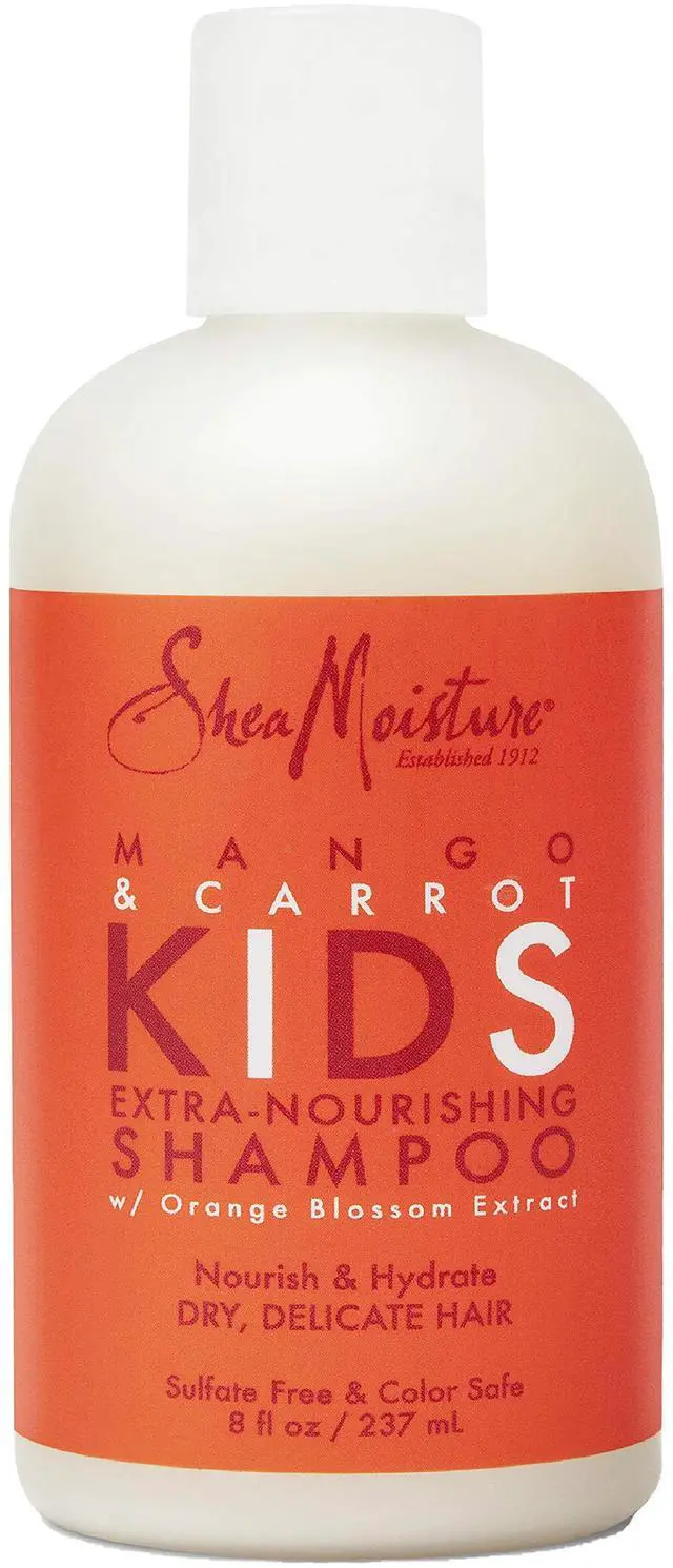 Main image of Kids Shampoo Mango & Carrot Extra Nourishing 8oz | For all kids - gently cleanse, nourish, and detangle curly hair with Mango Butter, Carrot Oil, and Shea Butter.
