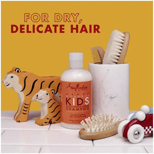 Alt view image 4 of 7 - Kids Shampoo Mango & Carrot Extra Nourishing 8oz | For all kids - gently cleanse, nourish, and detangle curly hair with Mango Butter, Carrot Oil, and Shea Butter.