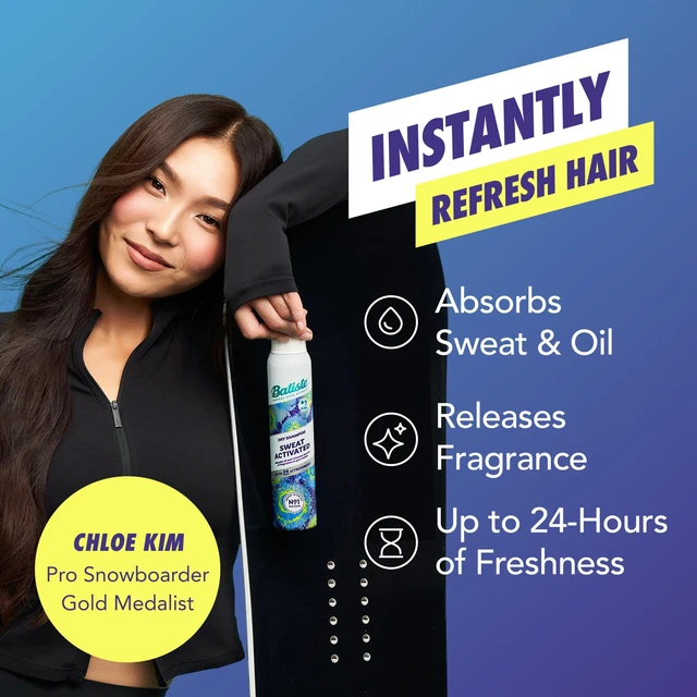 Alt view image 2 of 7 - Sweat Activated Dry Shampoo with Scent-Releasing Tech, 3.81 Oz | Neutralizes Odor up to 24 Hours, Long Lasting Sweat Absorbing Technology, Helps Reduce Buildup in Hair, Waterless Shampoo