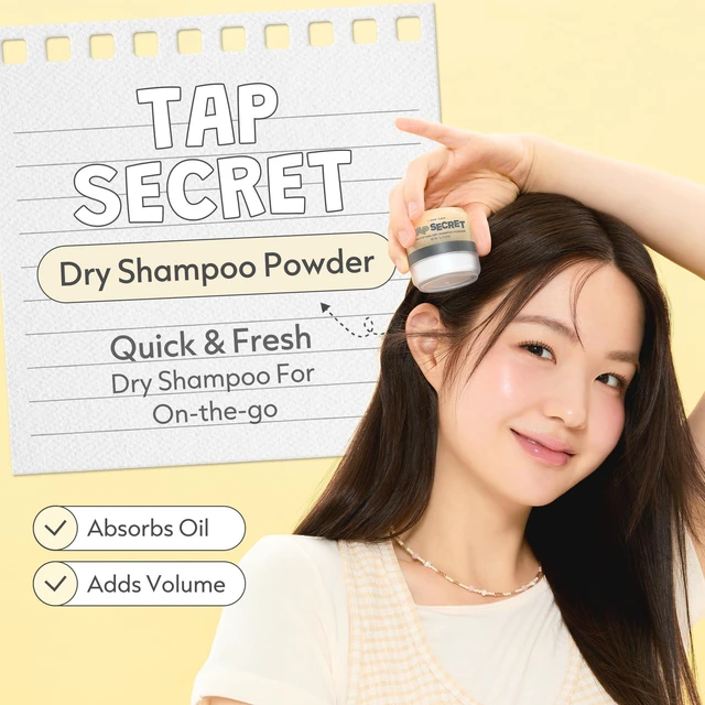 Alt view image 2 of 7 - Tap Secret Mattifying Dry Shampoo Powder Original 0.24 oz | Hydrating Dry Scalp, Natural Matte Finish, Oil Control, Lightweight Volume, Biotin & Black Ginseng, Travel Size, Vegan
